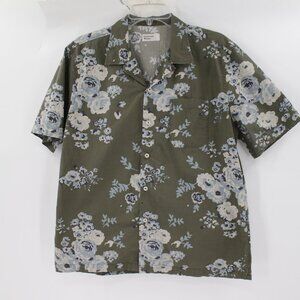 Universal Works Shirt Mens Large Floral Print Button Up Short Sleeve Casual camp